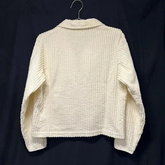 WOOLRICH CORDUROY JACKET - NWOT - medium petite - 100% cotton - ivory corduroy - Picture 2 of 9